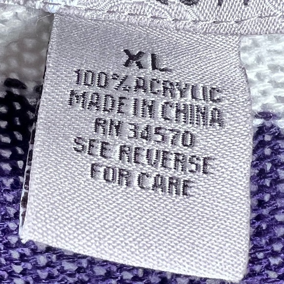 Longline Knit Cardigan Sweater Duster Geometric Aztec Boho Southwestern purple - Picture 4 of 11